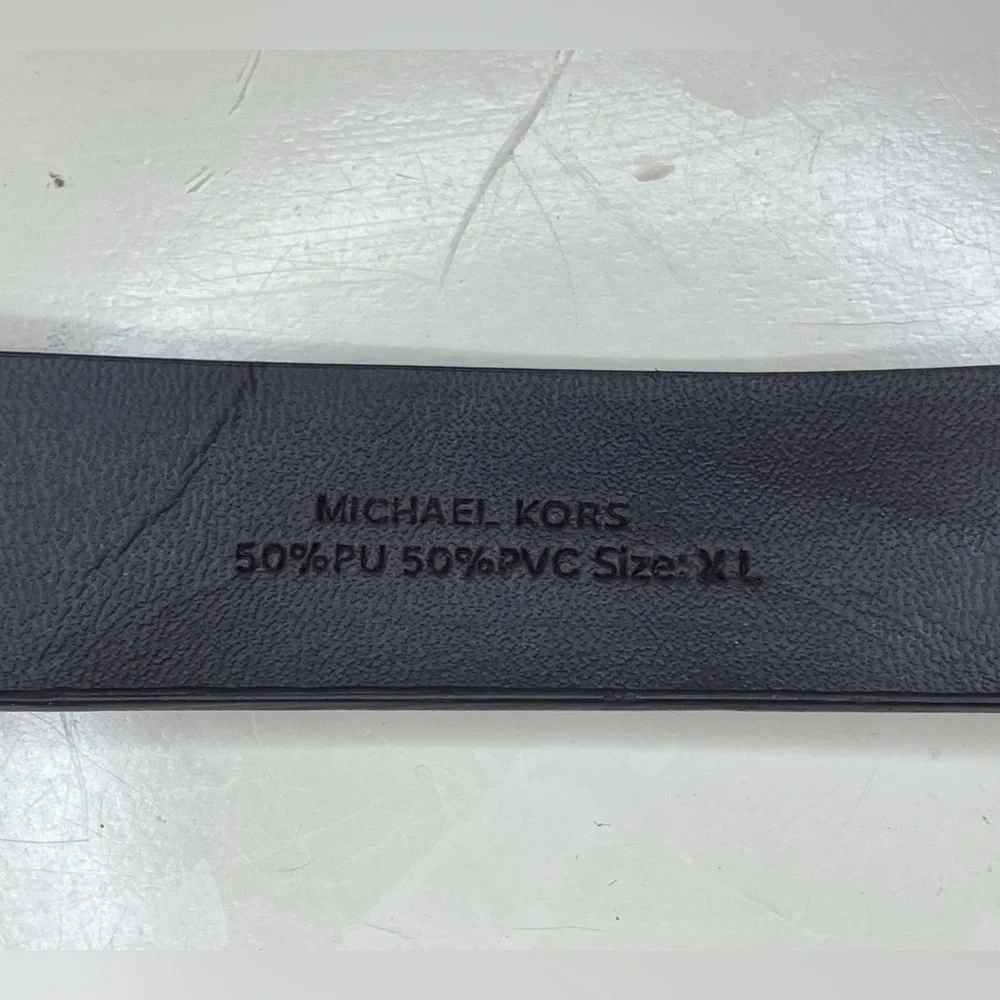 Michael Kors Women’s Dark Brown Belt with Gold‎ Buckle Size XL